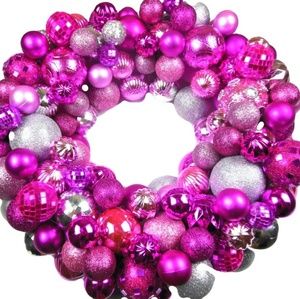 Talk of the Town Fuschia Luxurious Ornate Wreath